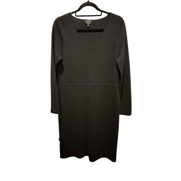 Talbots Black Pure Merino Wool Sweater Dress Size LP OfficeChic CapsuleWardrobe - Picture 1 of 7